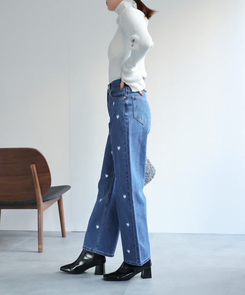 「sakishimatokyo」 加工デニムパンツ LARGE ライトブルー レディース