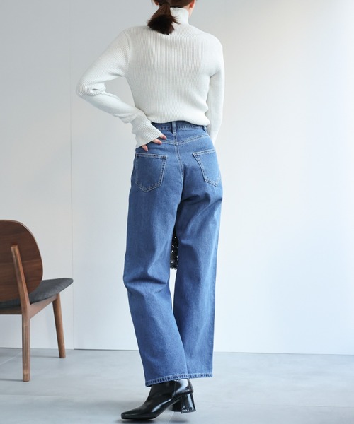 「sakishimatokyo」 加工デニムパンツ LARGE ライトブルー レディース