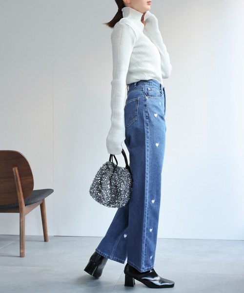 「sakishimatokyo」 加工デニムパンツ LARGE ライトブルー レディース
