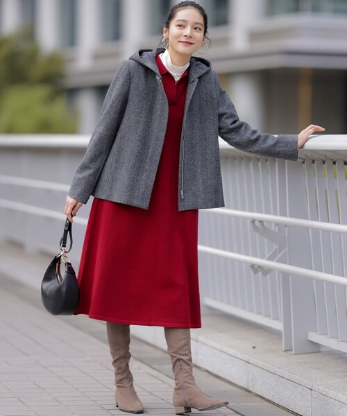 組曲（KUMIKYOKU） ワンピース スキッパーニット ワンピース