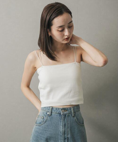 SENSE OF PLACE by URBAN RESEARCH キャミソール クロップドカップツキ