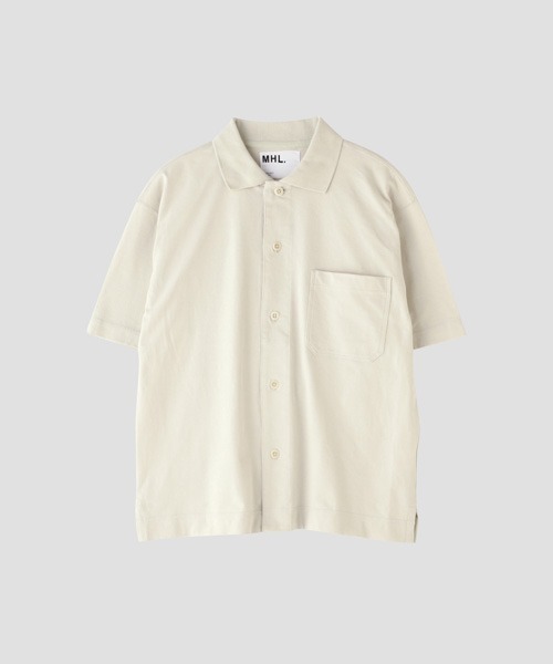 MHL.（エムエイチエル） 半袖シャツ MEDIUM オフホワイト メンズ