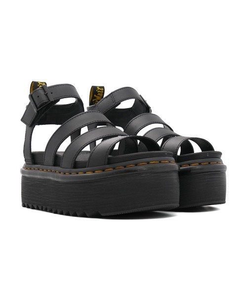 「Dr. Martens」 フラットサンダル 6 ブラック レディースの画像