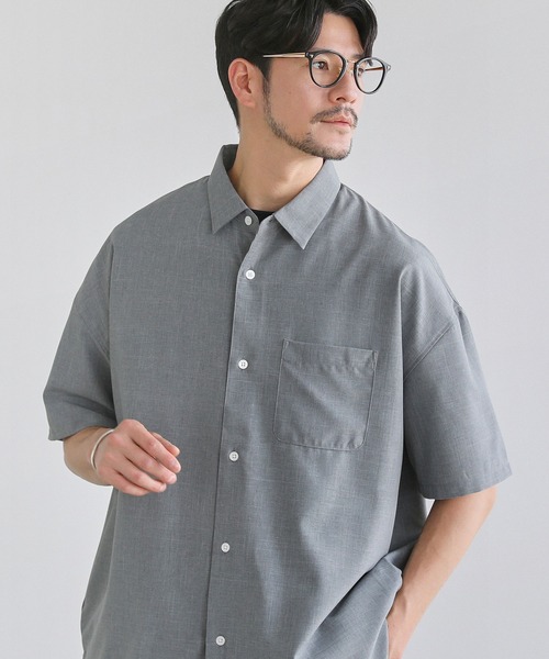 「SPU」 半袖シャツ M ライトグレー メンズ_画像2