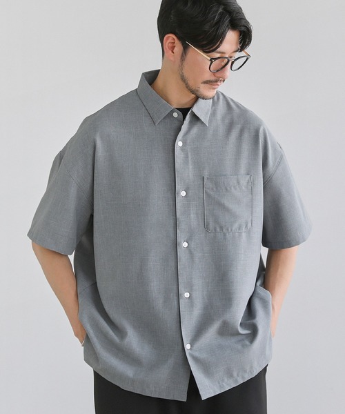 「SPU」 半袖シャツ M ライトグレー メンズ_画像3