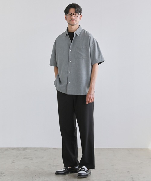 「SPU」 半袖シャツ M ライトグレー メンズ_画像5