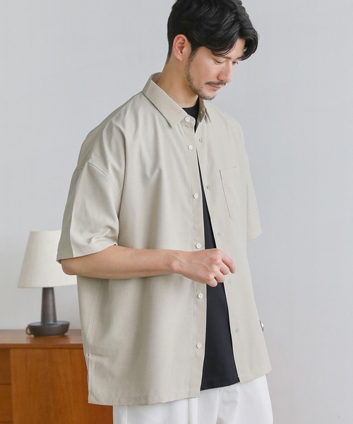 「SPU」 半袖シャツ M ライトグレー メンズ_画像9