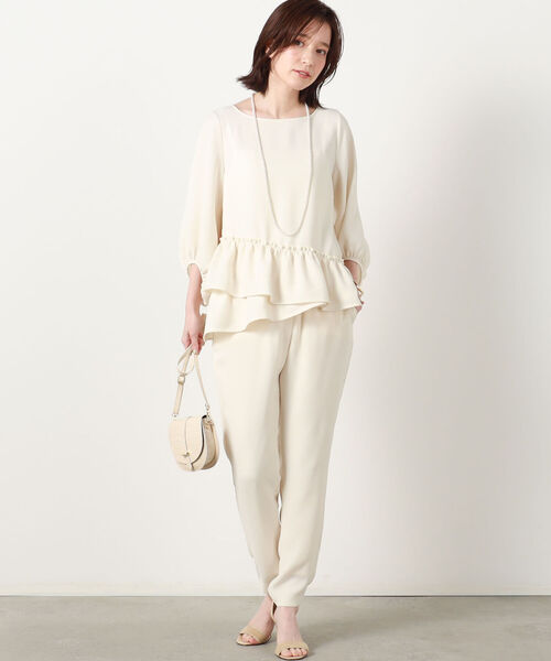 「NOLLEY'S Sophi」 7分袖ブラウス FREE グレイッシュベージュ レディース_画像8