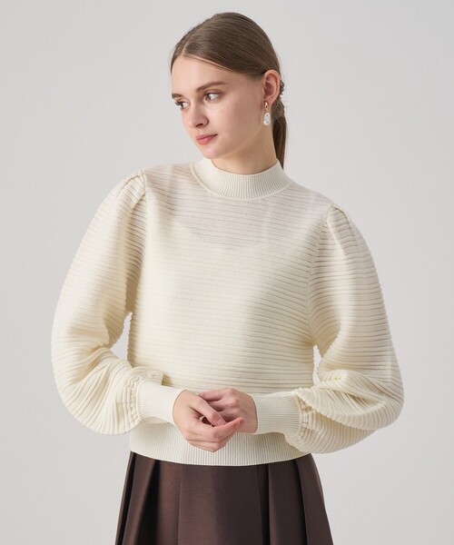 ANAYI（アナイ） ニット セーター リップルタックパフ プルオーバー