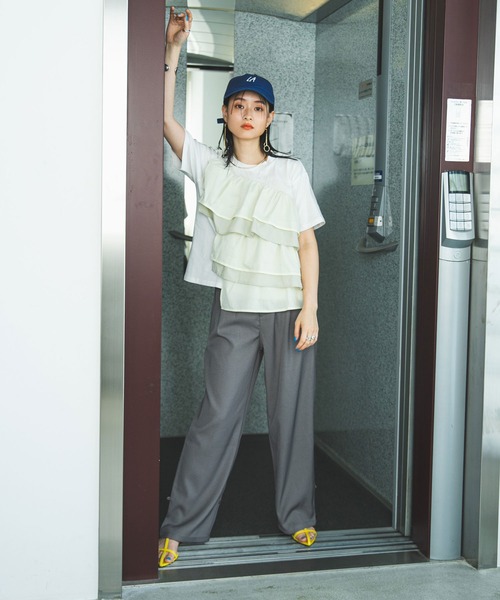 「bohmal」 半袖Tシャツ FREE ブラック×ブラック レディース_画像2