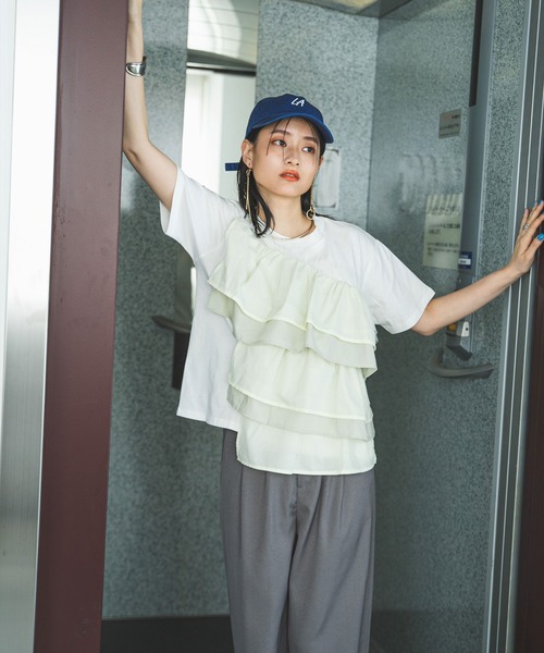 「bohmal」 半袖Tシャツ FREE ブラック×ブラック レディース_画像4