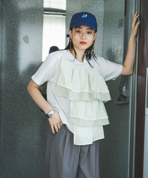 「bohmal」 半袖Tシャツ FREE ブラック×ブラック レディース_画像5