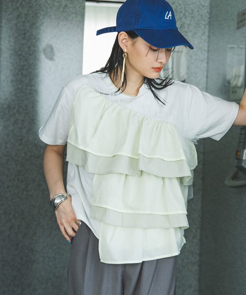 「bohmal」 半袖Tシャツ FREE ブラック×ブラック レディース_画像6