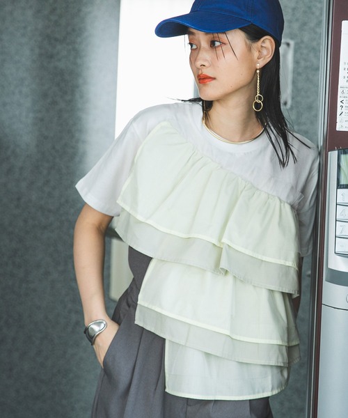 「bohmal」 半袖Tシャツ FREE ブラック×ブラック レディース_画像7