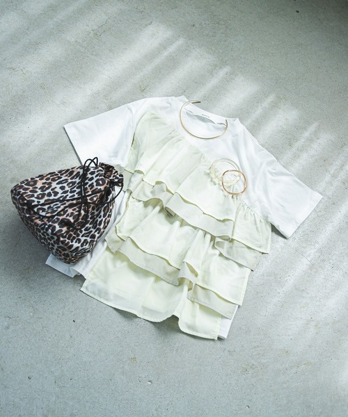 「bohmal」 半袖Tシャツ FREE ブラック×ブラック レディース_画像8