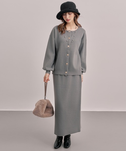 SAISON DE PAPILLON（セゾンドパピヨン） セットアップ カーディガン