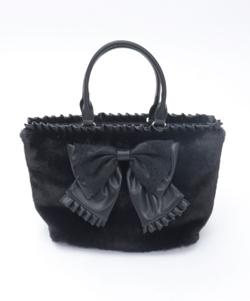 axes femme（アクシーズ ファム） トートバッグ ビッグリボンファー 