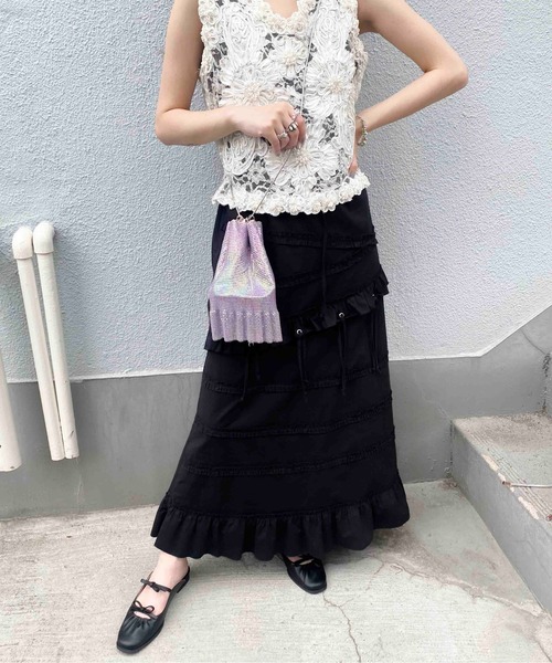 「Casselini」 フラットサンダル 23cm シルバー レディース_画像4