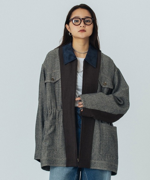 ROSE BUD（ローズバッド） コート アウター HERRINGBONE HUNTING