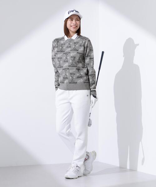 PING（ピン） ニット セーター 「PING APPAREL」ジャガード総柄クルー