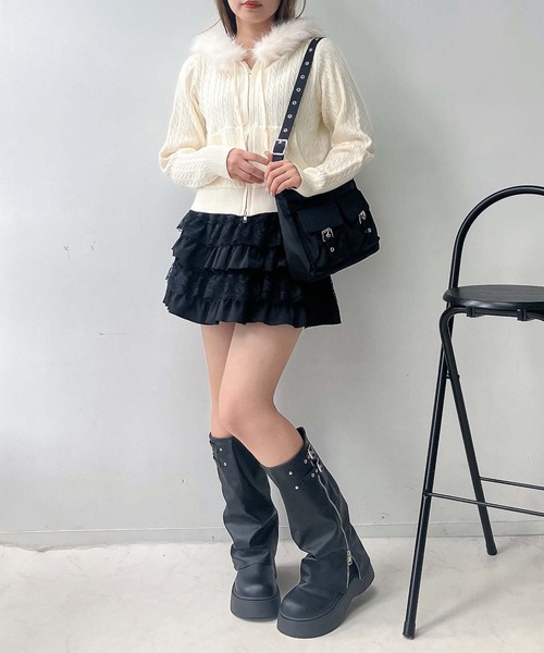 AS KNOW AS（アズノゥアズ） ブーツ ベルト付き 厚底 ルーズカバー