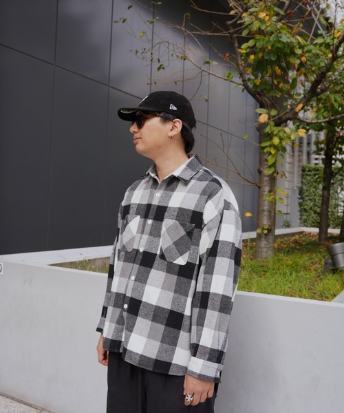 ビーバー（BEAVER）/B omnivore／ビーオムニボー　COTTON FLANNEL CHECK SHIRT コットン BEAVER（ビーバー） シャツ B omnivore/ビーオムニボー BLOCK CHECK