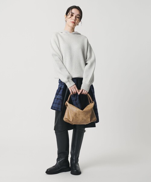 BEAUTY＆YOUTH UNITED ARROWS ハンドバッグ レザーライク コンビ 