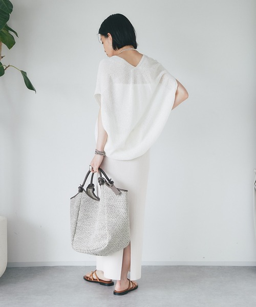 「RIVE DROITE」 ノースリーブニット FREE ネイビー レディース_画像5