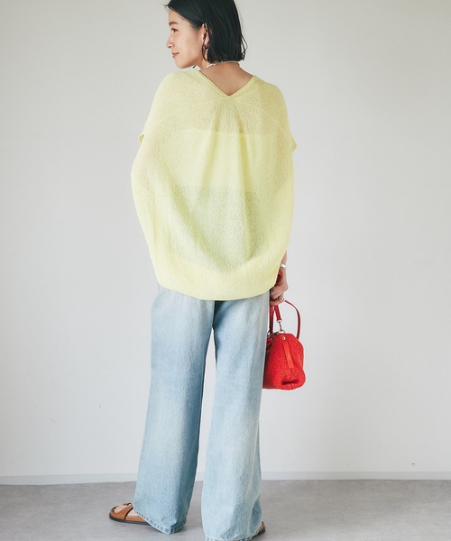 「RIVE DROITE」 ノースリーブニット FREE ネイビー レディース_画像6