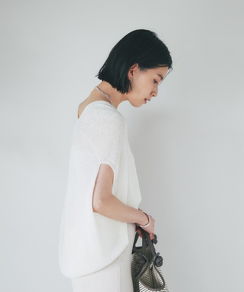 「RIVE DROITE」 ノースリーブニット FREE ネイビー レディース_画像9