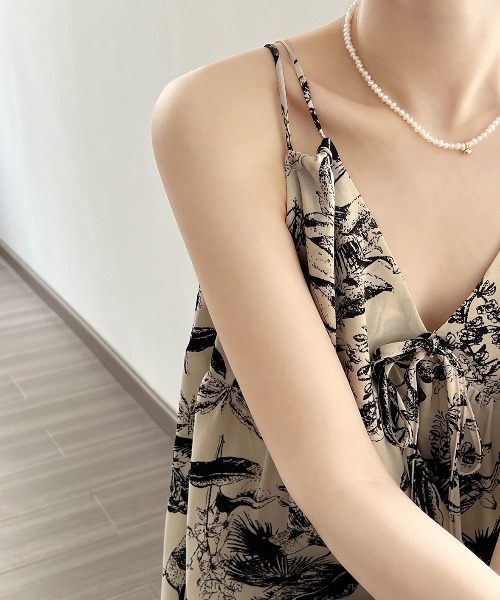 「FAVORITO」 キャミソールワンピース M ベージュ レディース_画像2