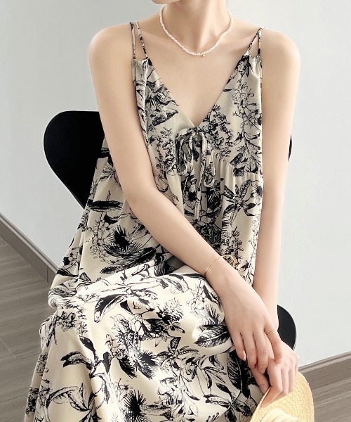 「FAVORITO」 キャミソールワンピース M ベージュ レディース_画像4