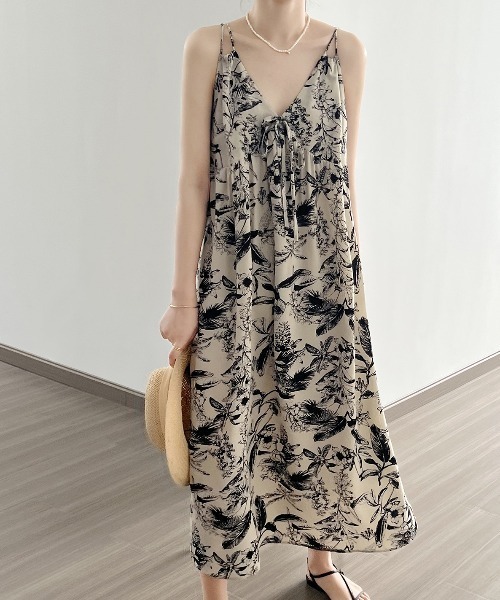 「FAVORITO」 キャミソールワンピース M ベージュ レディース_画像6