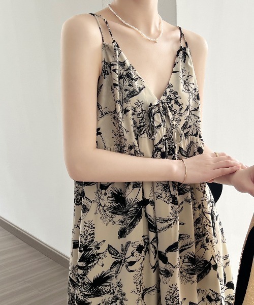 「FAVORITO」 キャミソールワンピース M ベージュ レディース_画像9