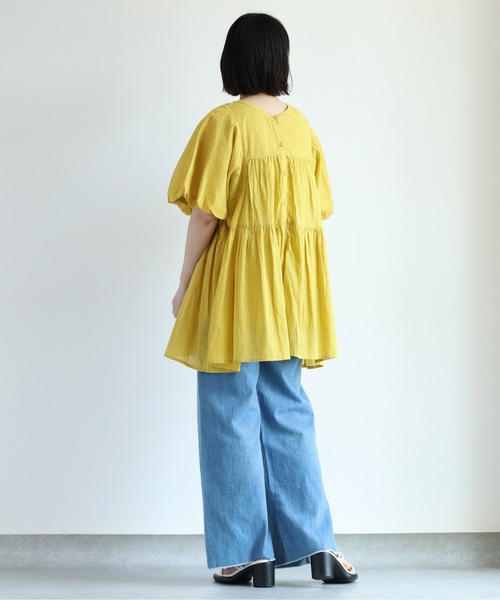 「cepo」 半袖ブラウス M ブラック レディース_画像9