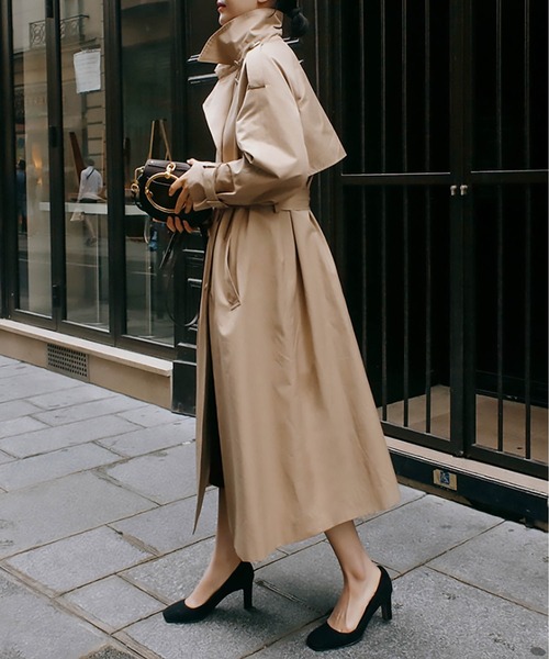 「SETUP7」 「maison breeze」トレンチコート 5 ベージュ レディース_画像5