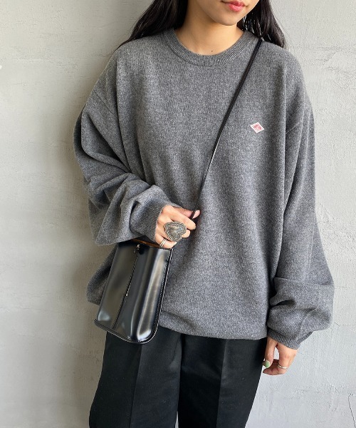 DANTON グレー 長袖セーター M Danton（ダントン） 長袖ニット 38 チャコールグレー レディース