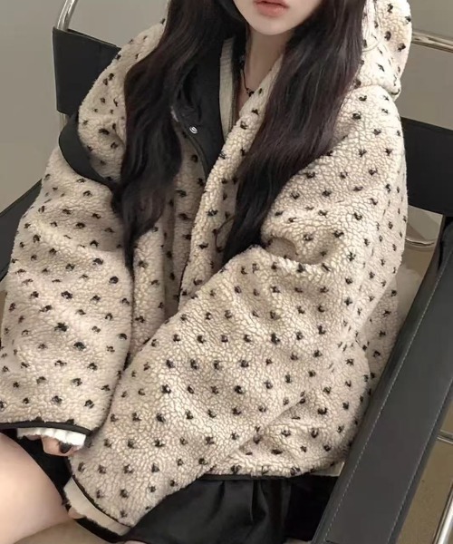 LACーVERT ブルゾン アウター リバーシブルフーディーボアブルゾン