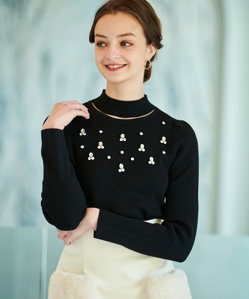 「AND COUTURE」 長袖ニット MEDIUM ブラック レディース_画像2