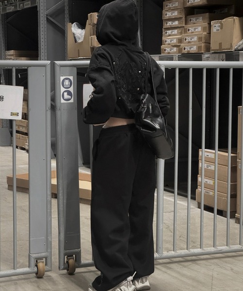 KsG パーカー トライバルロゴスタッズパーカー レディース メンズ