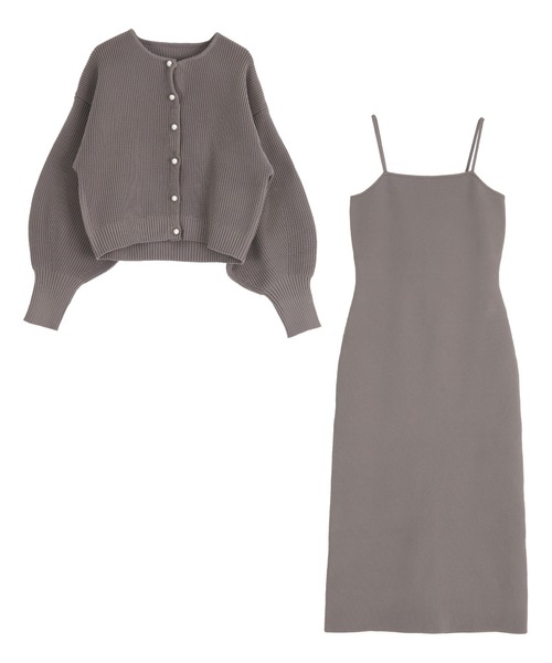 「titivate」 コンビワンピース M ライトベージュ レディース_画像3