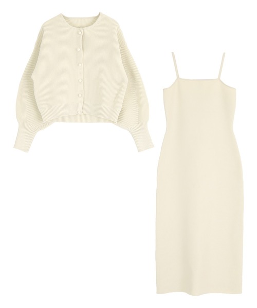 「titivate」 コンビワンピース M ライトベージュ レディース_画像4