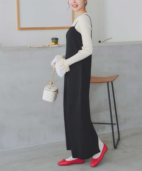 「titivate」 コンビワンピース M ライトベージュ レディース_画像6