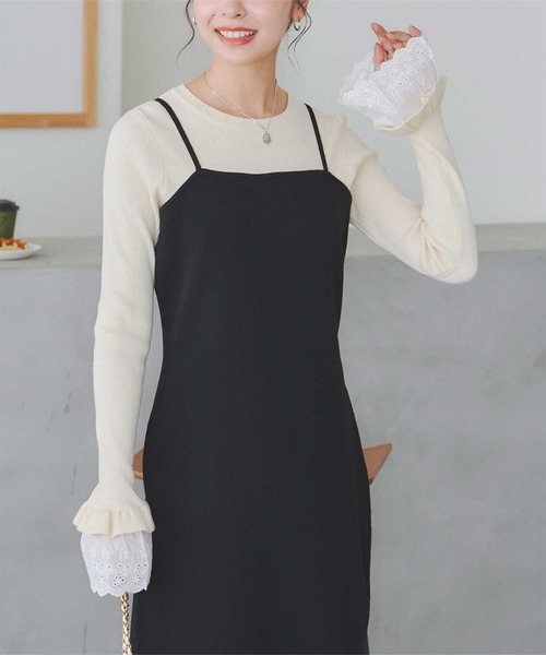 「titivate」 コンビワンピース M ライトベージュ レディース_画像7