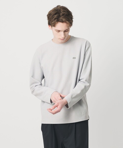 Lacoste ライトグレー 長袖カットソー LACOSTE（ラコステ） tシャツ 「LACOSTE for BEAUTY＆YOUTH