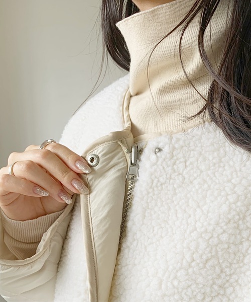 「LIAN」 ノーカラーコート FREE アイボリー レディース_画像2