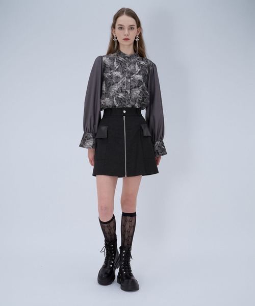 NANA×HARE カットオフデザインミニスカート ネイビー 新品タグ付き