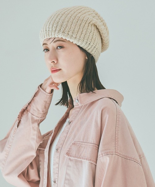 LAKOLE（ラコレ） ニット帽 ニットキャップ ループヤーンニットワッチ