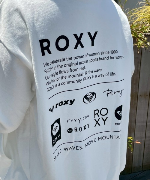 「ROXY」 ジップアップパーカー LARGE ブラウン レディース_画像4