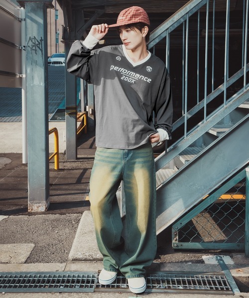 improves（インプローブス） tシャツ ゲームシャツ Vネック ロング